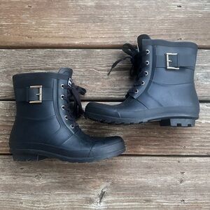 Tommy Hilfiger Black and Burgundy Interior Boots